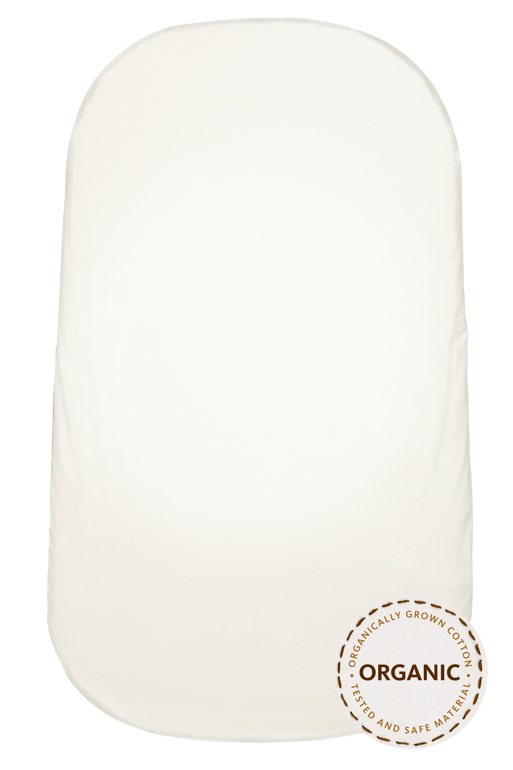 Fitted Sheet for Cradle, White / Organic cotton